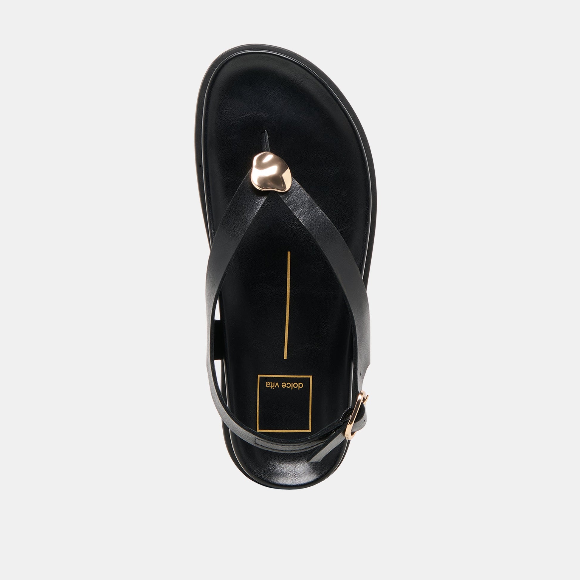 Dolce Vita Jony Black Leather Sandals