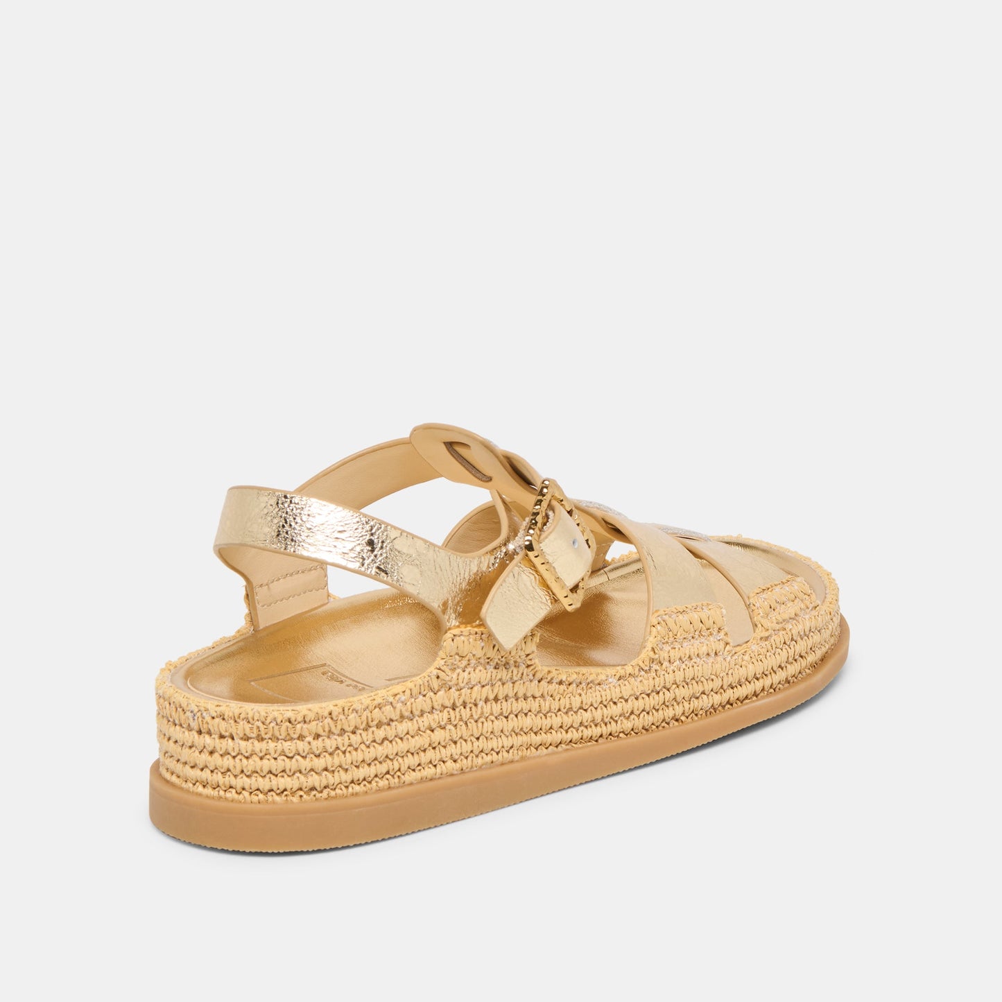 Dolce Vita Shenna Gold Distressed Leather Sandals