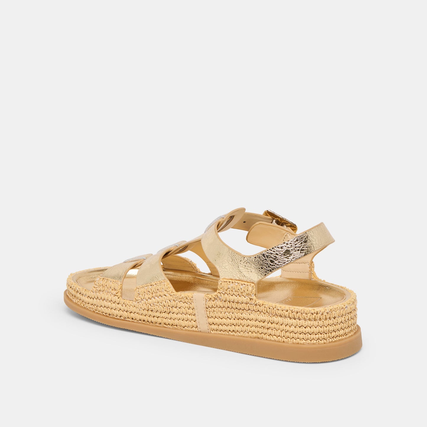 Dolce Vita Shenna Gold Distressed Leather Sandals