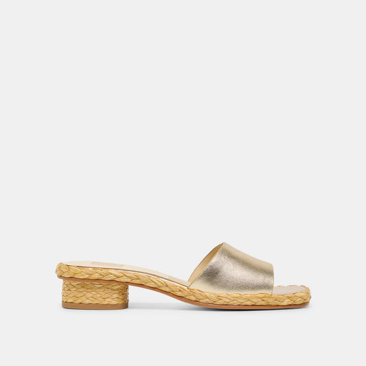 Dolce Vita Dixi Platinum Leather Sandals