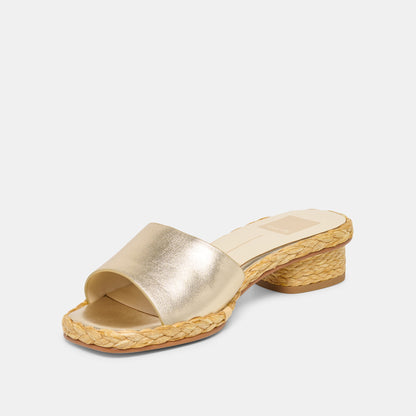 Dolce Vita Dixi Platinum Leather Sandals
