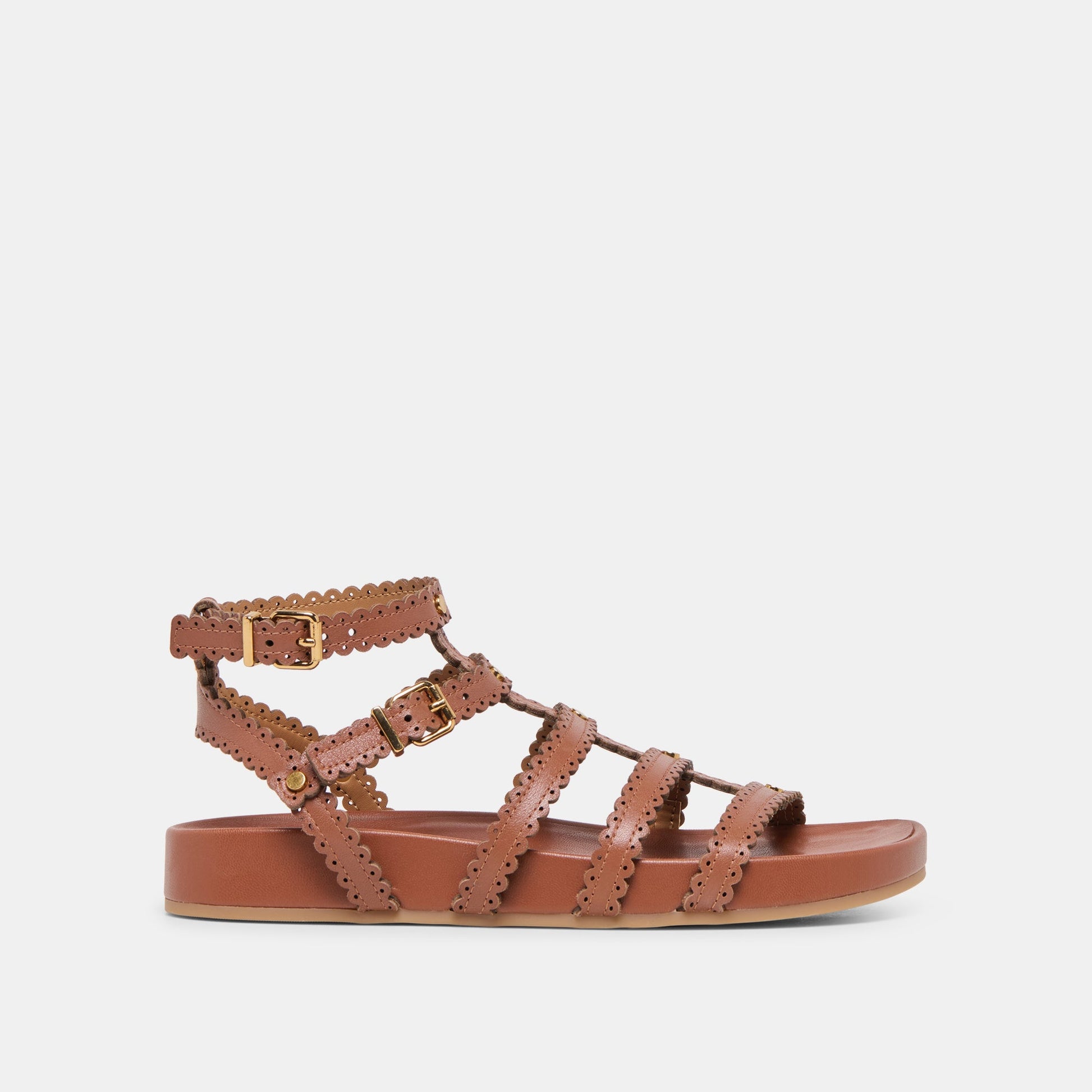 Dolce Vita Susana Cognac Leather Sandals