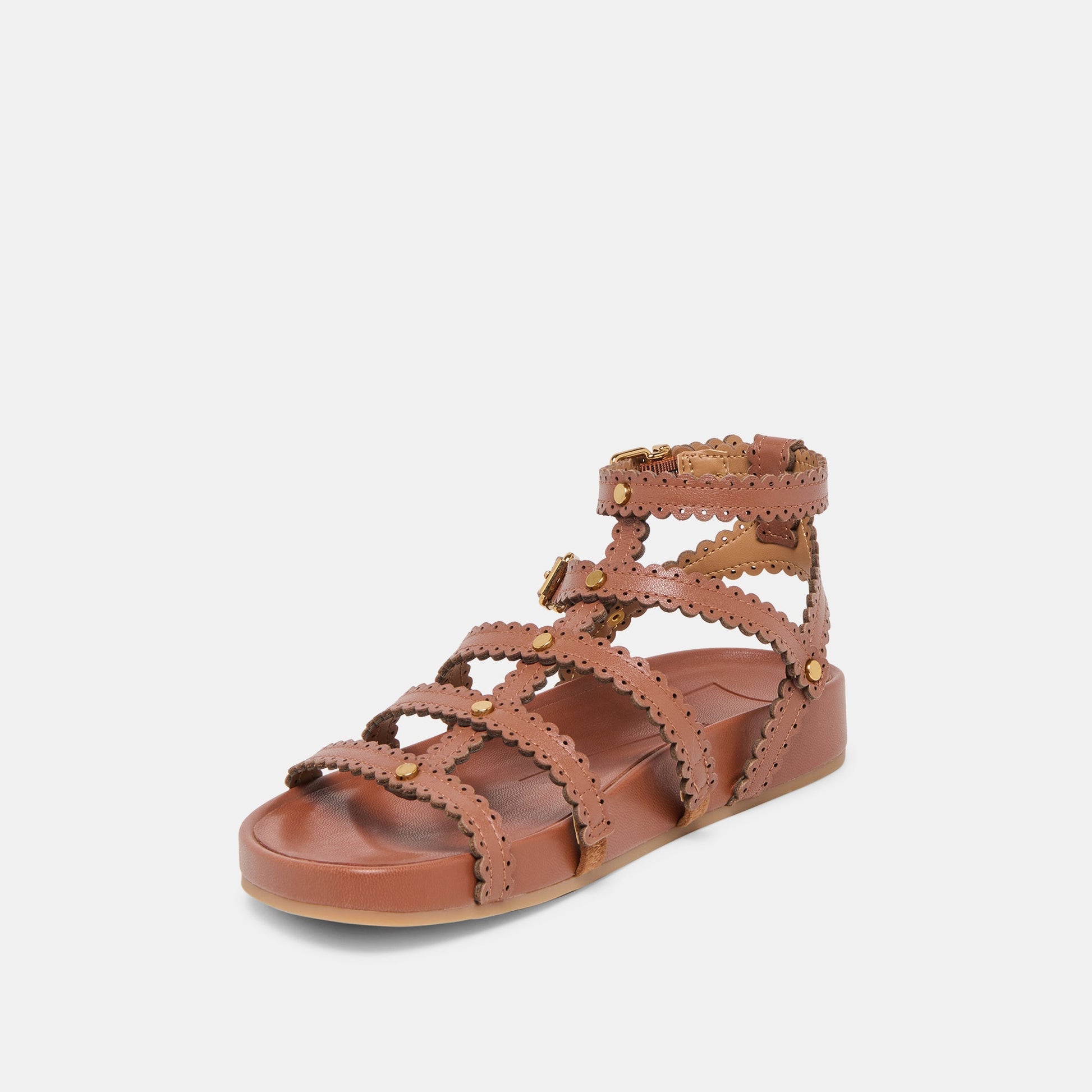 Dolce Vita Susana Cognac Leather Sandals