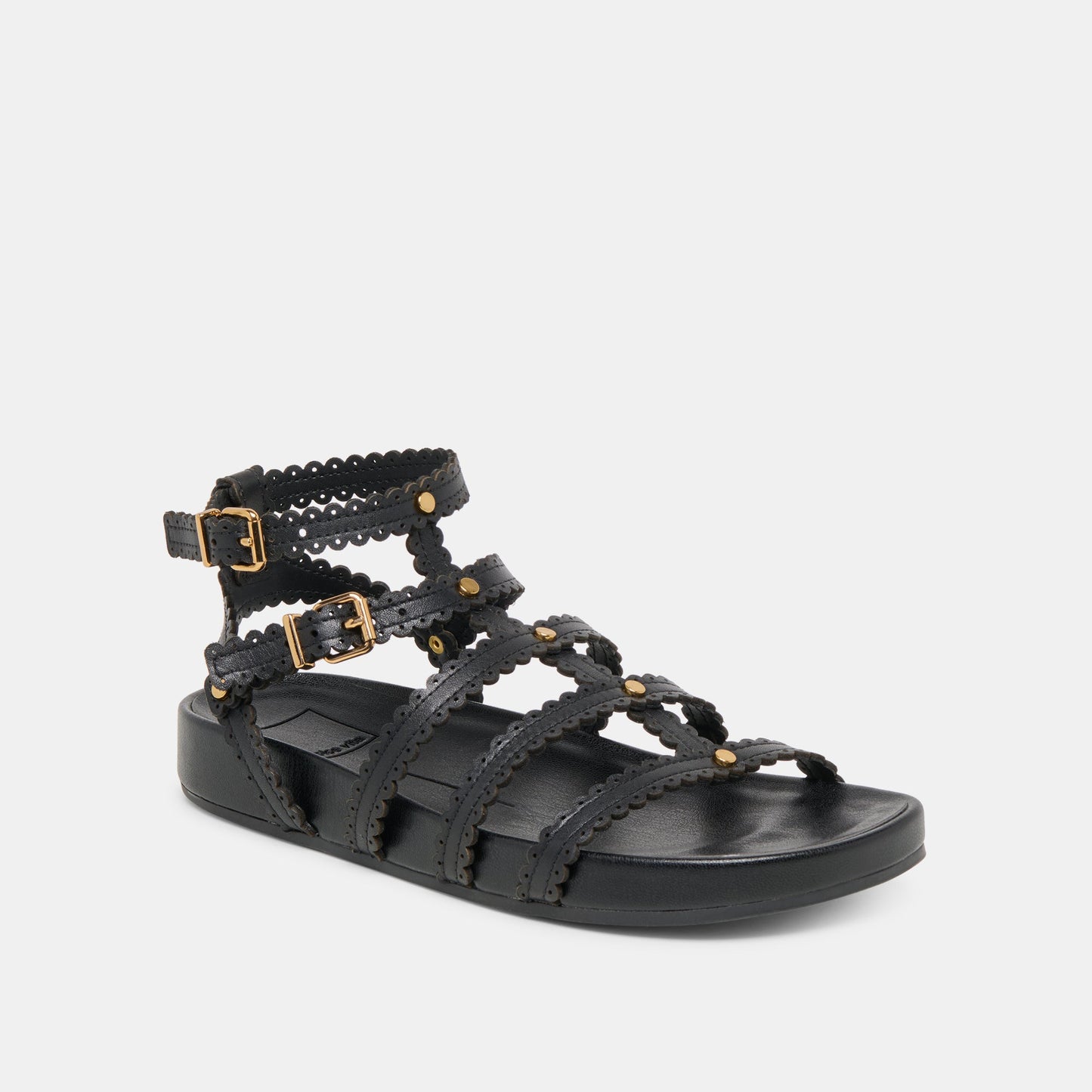Dolce Vita Susana Black Leather Sandals
