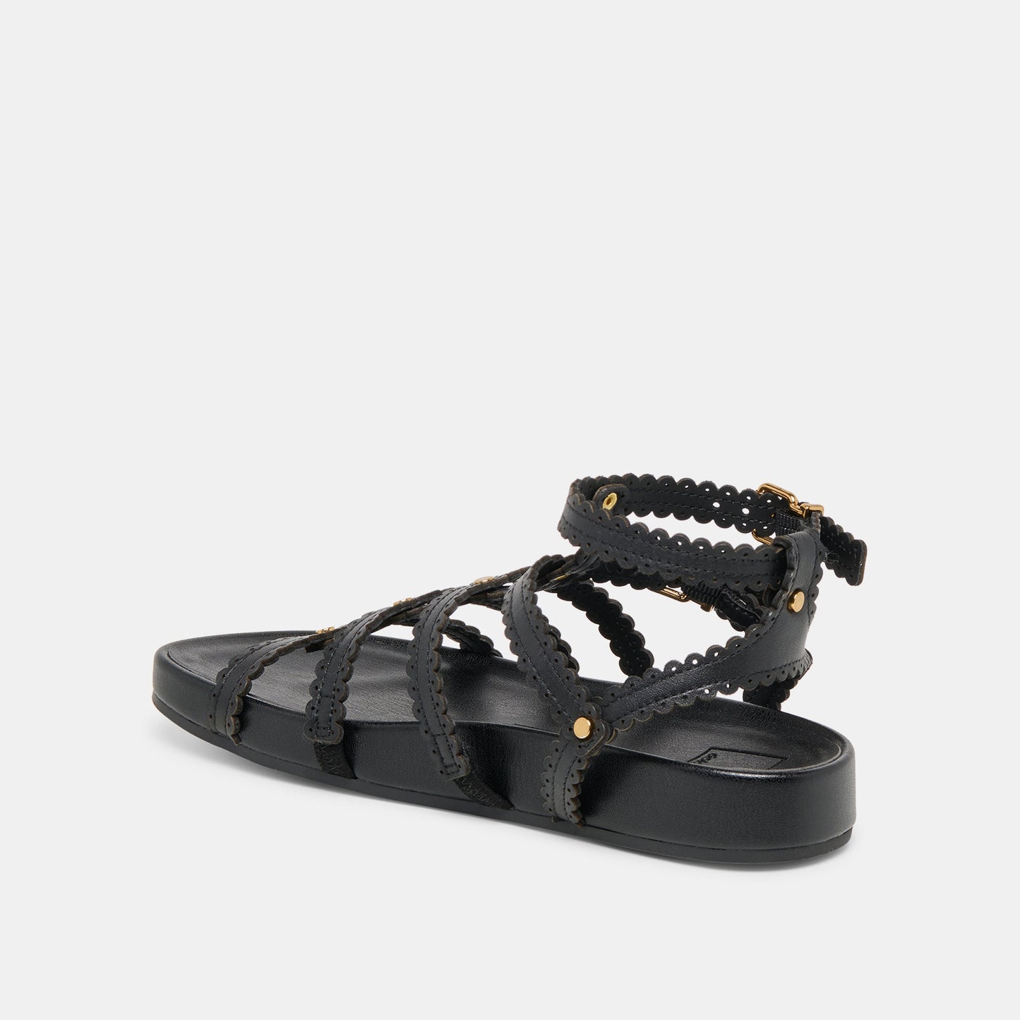 Dolce Vita Susana Black Leather Sandals