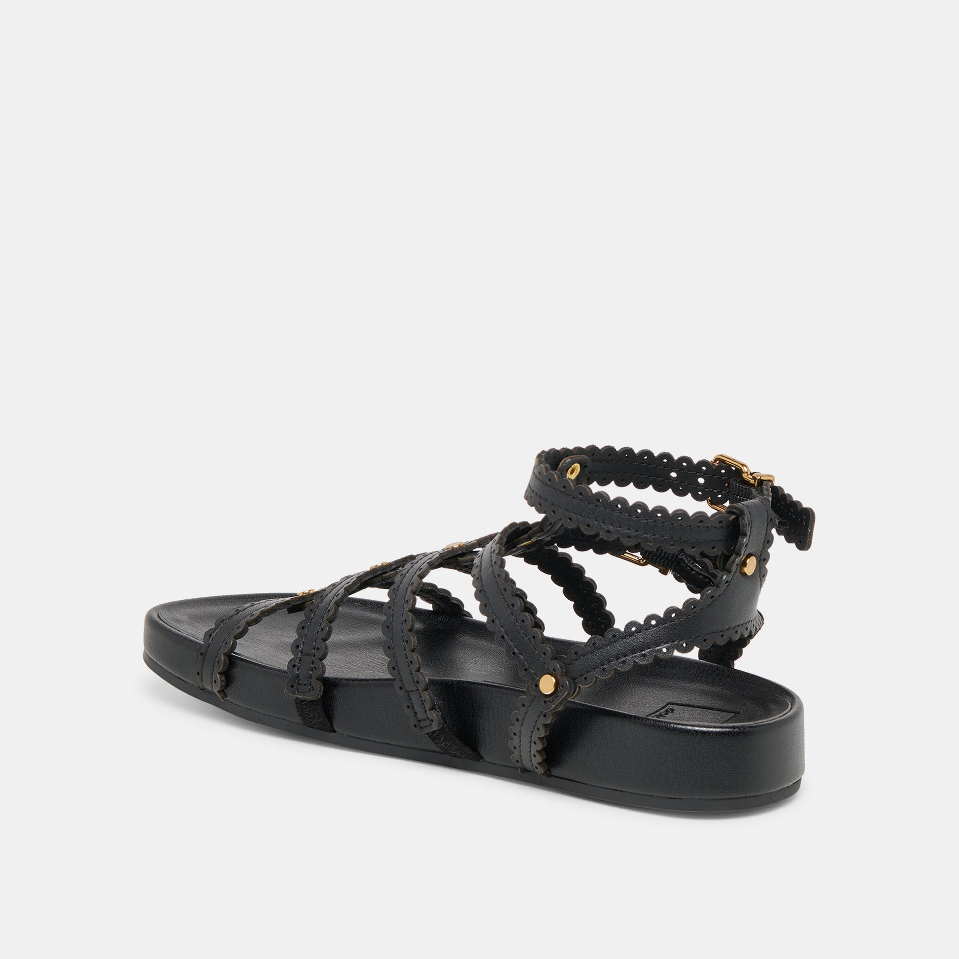 Dolce Vita Susana Black Leather Sandals
