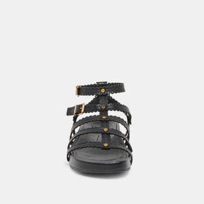 Dolce Vita Susana Black Leather Sandals
