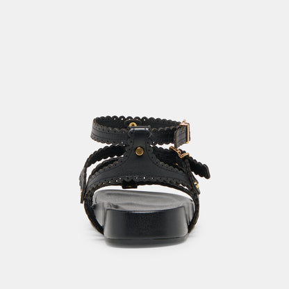 Dolce Vita Susana Black Leather Sandals