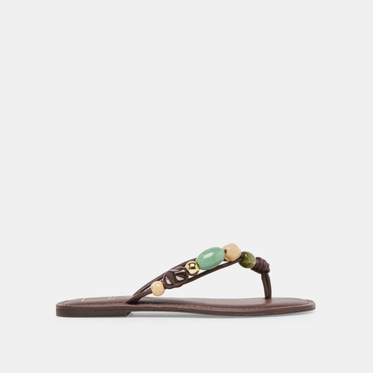 Dolce Vita Cely Dk Brown Leather Sandals