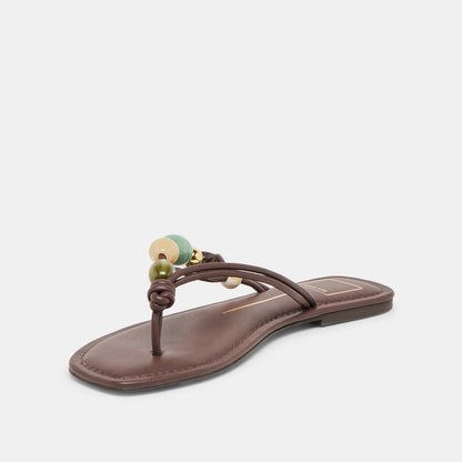 Dolce Vita Cely Dk Brown Leather Sandals