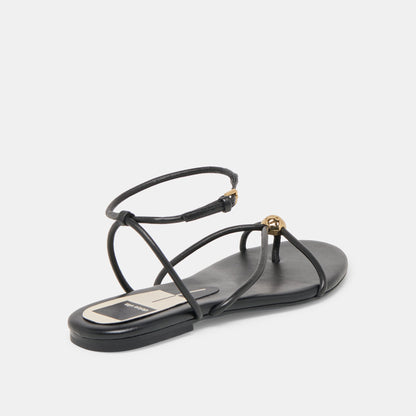 Dolce Vita Kenley Black Leather Sandals