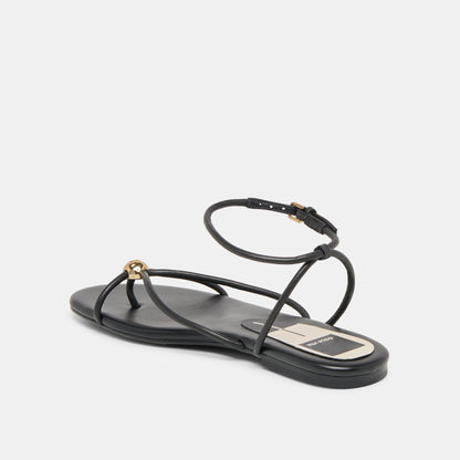 Dolce Vita Kenley Black Leather Sandals