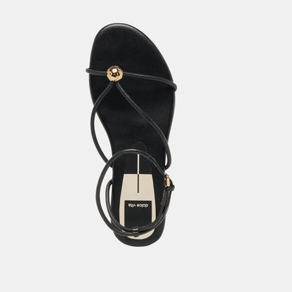 Dolce Vita Kenley Black Leather Sandals