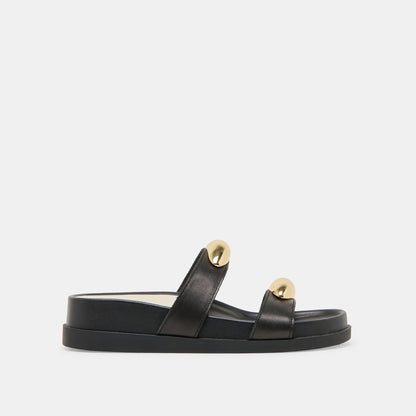 Dolce Vita Satine Black Leather Sandals