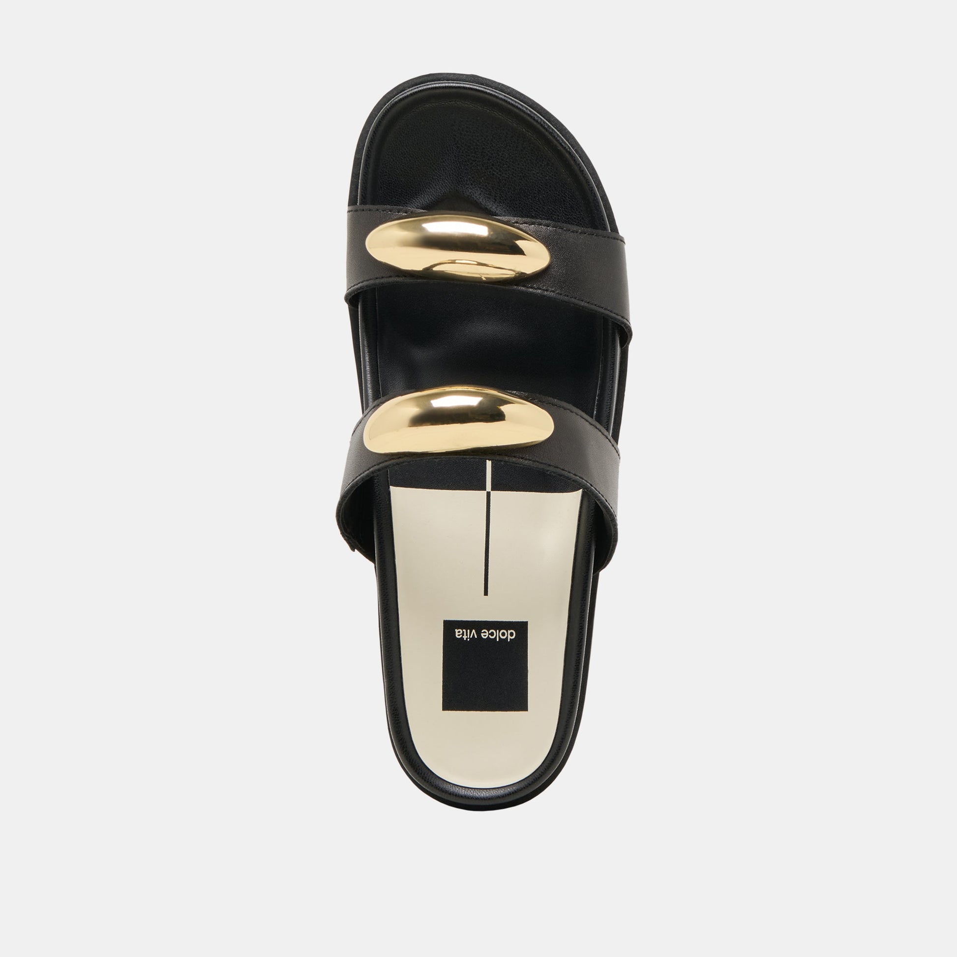 Dolce Vita Satine Black Leather Sandals