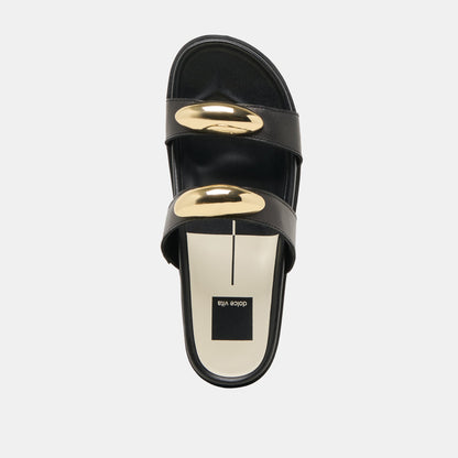 Dolce Vita Satine Black Leather Sandals