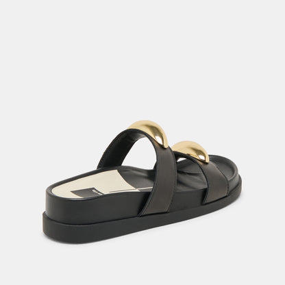 Dolce Vita Satine Black Leather Sandals