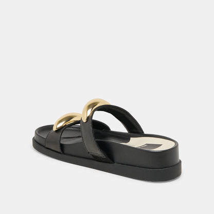 Dolce Vita Satine Black Leather Sandals