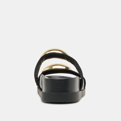 Dolce Vita Satine Black Leather Sandals