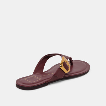 Dolce Vita Rossa Burgundy Leather Sandals