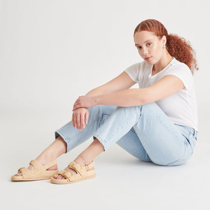 Dolce Vita STARLA CROCHET SANDALS NATURAL KNIT