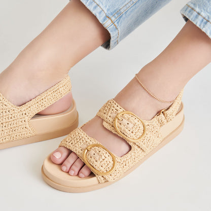 Dolce Vita STARLA CROCHET SANDALS NATURAL KNIT