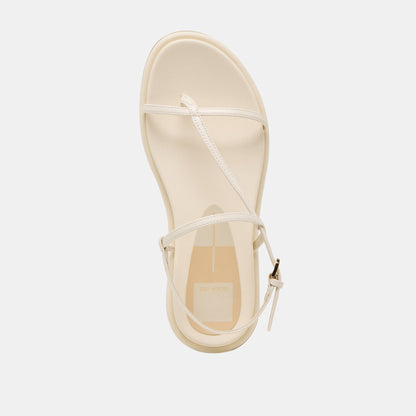 Dolce Vita Dallen Off White Leather Sandals
