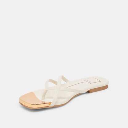 Dolce Vita Laguna Off White Leather Sandals