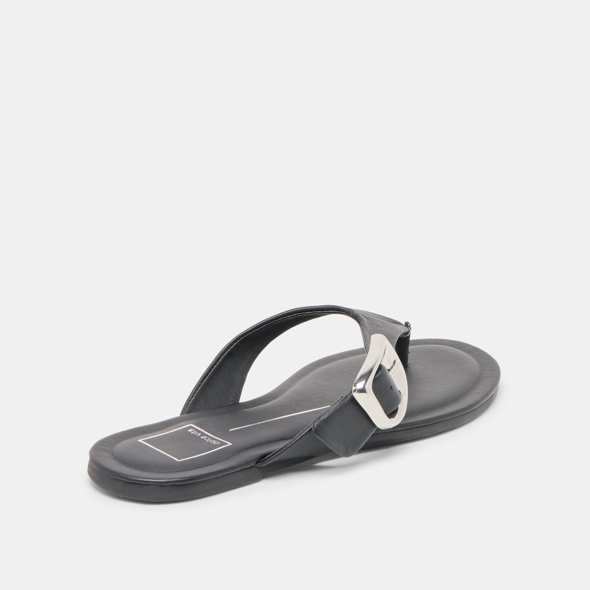 Dolce Vita Rossa Black Leather Sandals