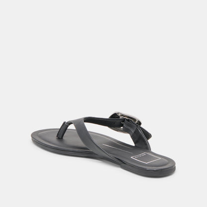 Dolce Vita Rossa Black Leather Sandals