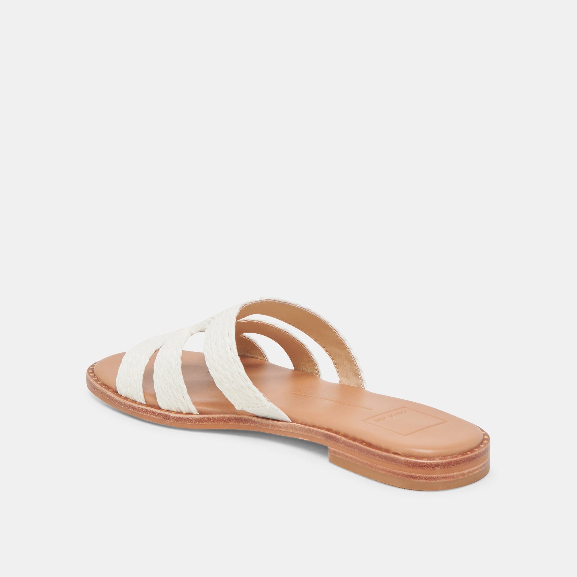 Dolce Vita EMON WIDE SANDALS WHITE RAFFIA