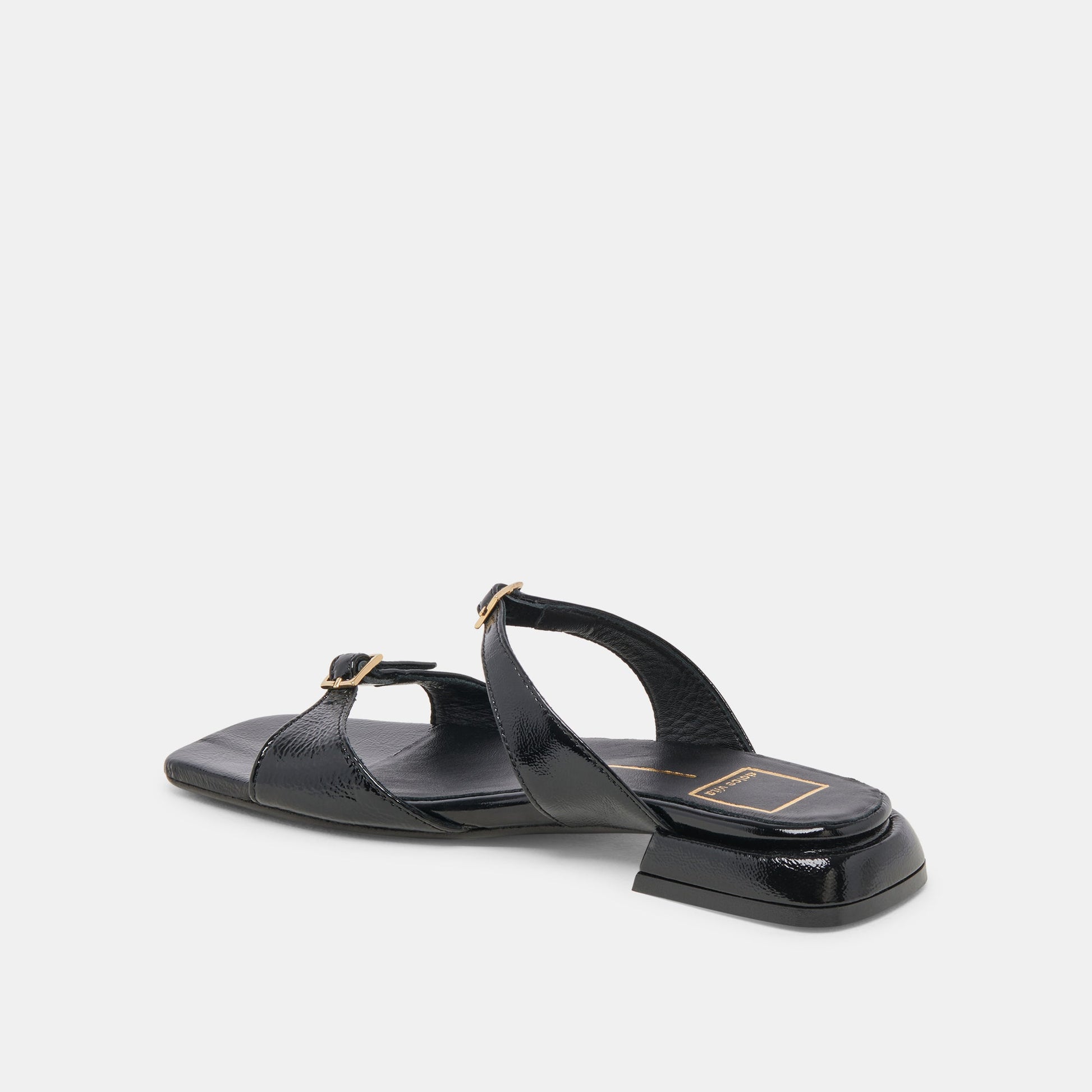 Dolce Vita LAVERN SANDALS MIDNIGHT CRINKLE PATENT