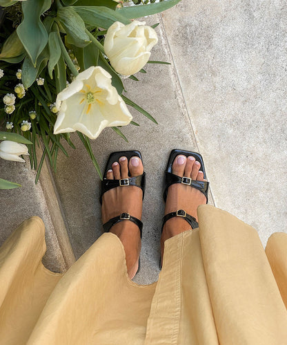 Dolce Vita LAVERN SANDALS MIDNIGHT CRINKLE PATENT