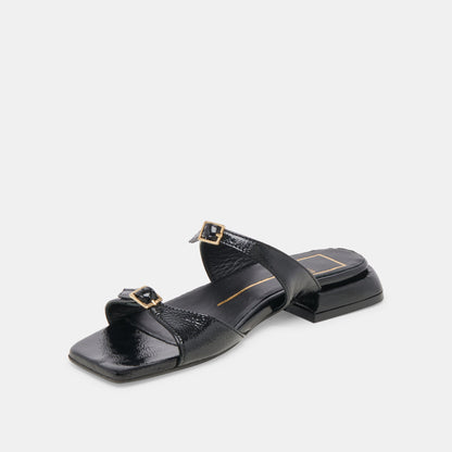 Dolce Vita LAVERN SANDALS MIDNIGHT CRINKLE PATENT