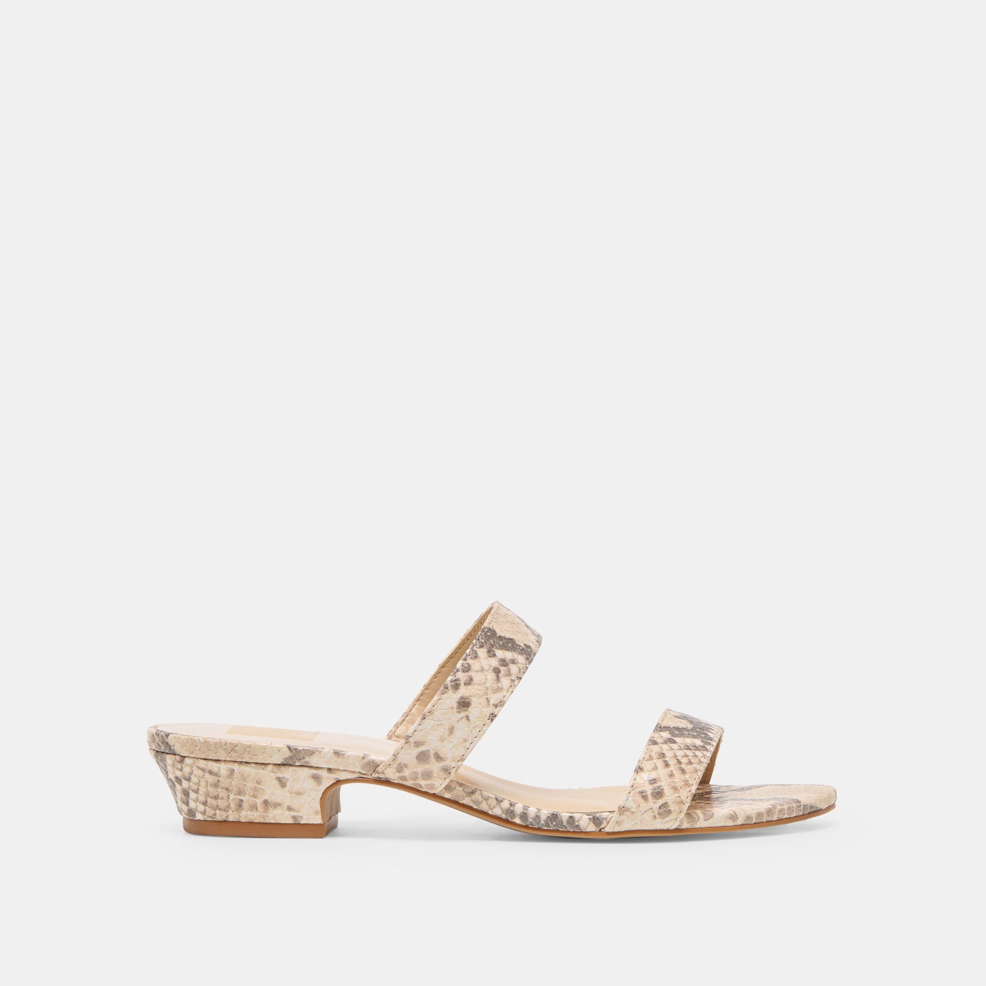 Dolce Vita Kamile Natural Snake Embossed Leather Sandals