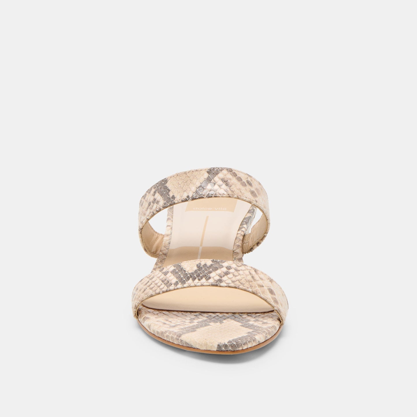 Dolce Vita Kamile Natural Snake Embossed Leather Sandals