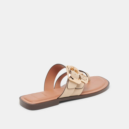 Dolce Vita Shore Ivory Leather Sandals