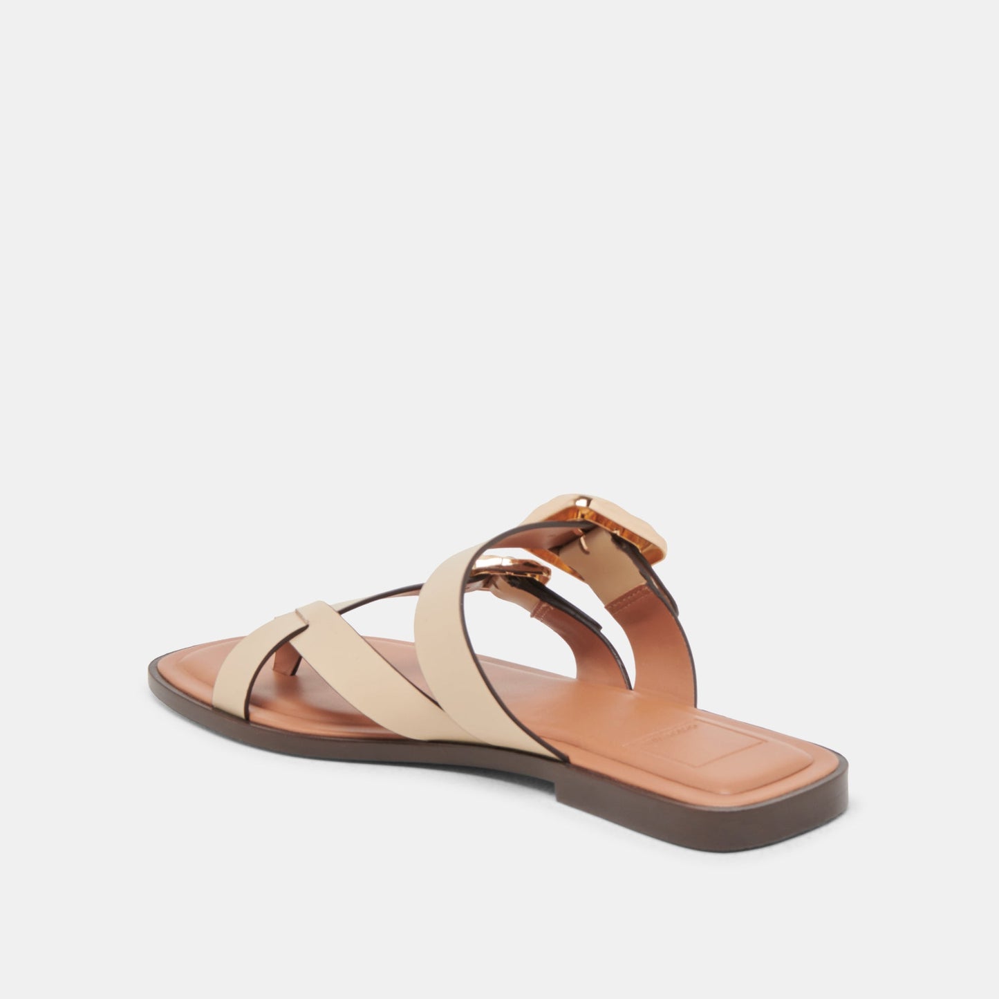 Dolce Vita Shore Ivory Leather Sandals