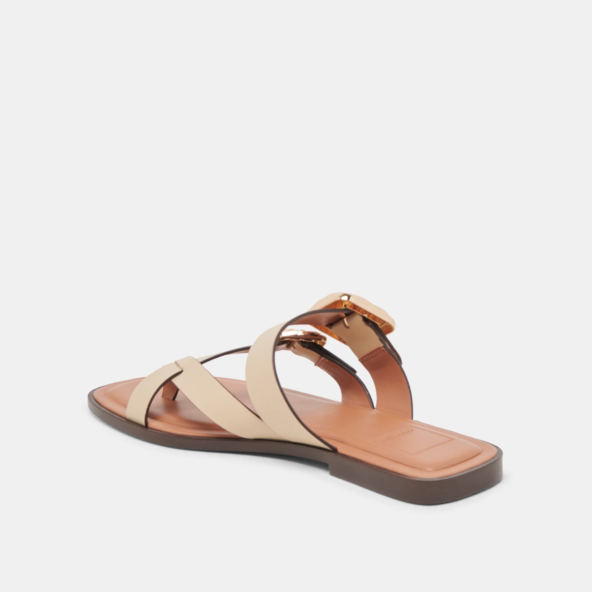 Dolce Vita Shore Ivory Leather Sandals