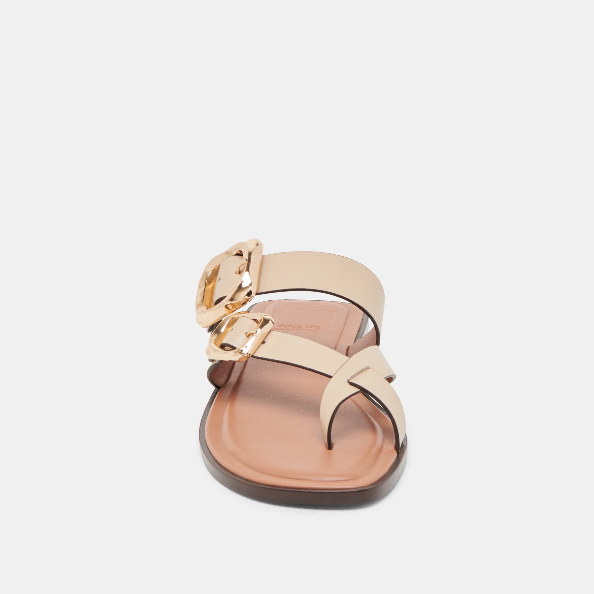 Dolce Vita Shore Ivory Leather Sandals