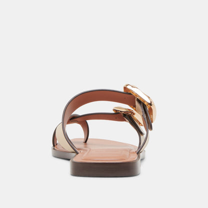 Dolce Vita Shore Ivory Leather Sandals