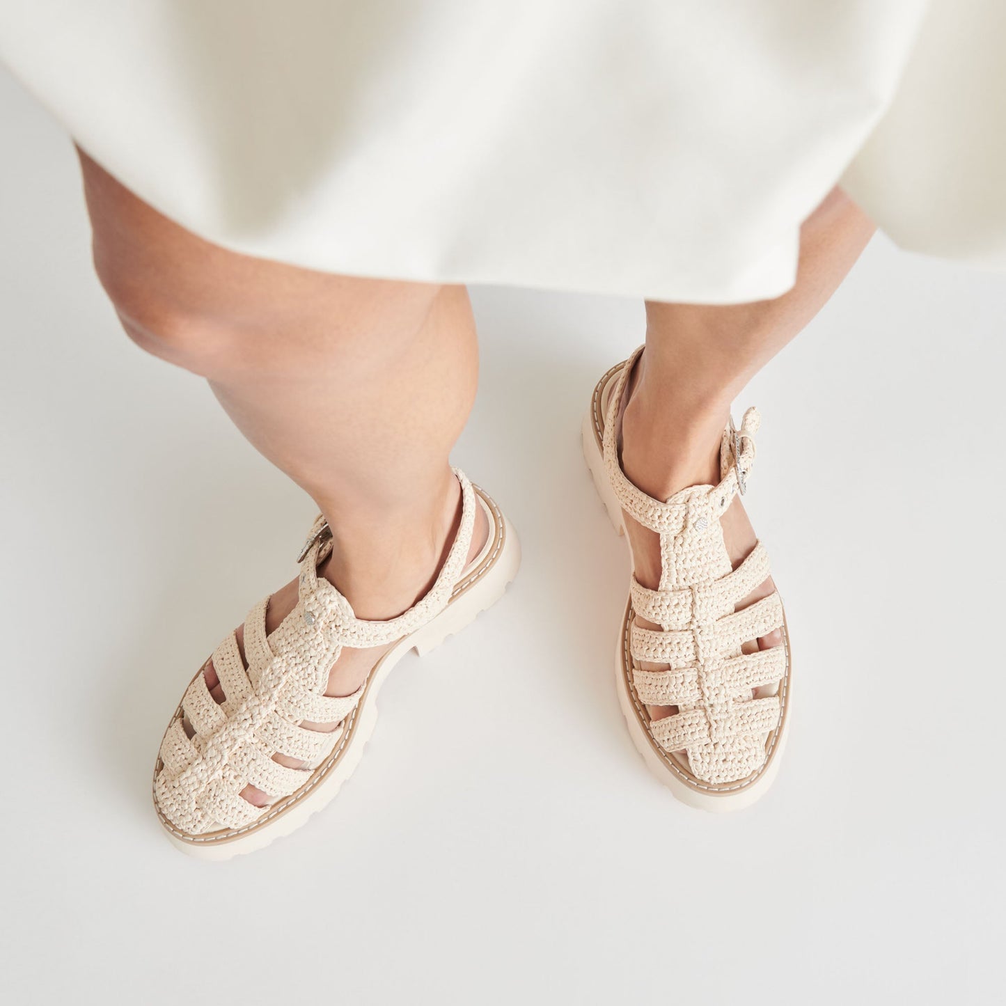 Dolce Vita LASLY SANDALS OATMEAL KNIT