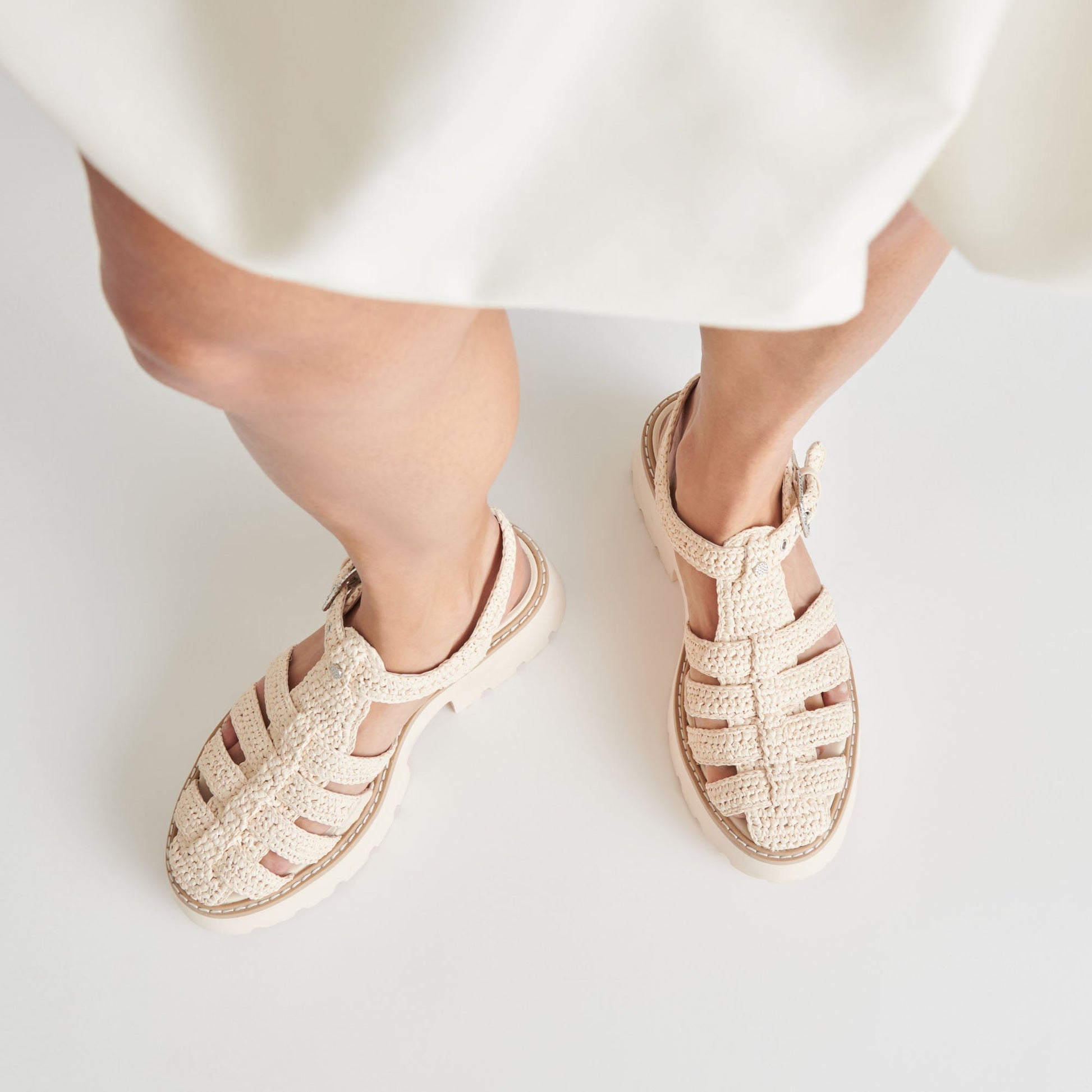 Dolce Vita LASLY SANDALS OATMEAL KNIT