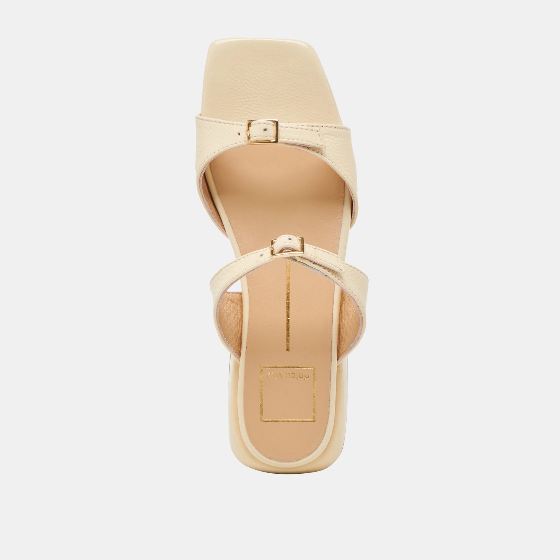 Dolce Vita LAVERN SANDALS LIGHT YELLOW CRINKLE PATENT