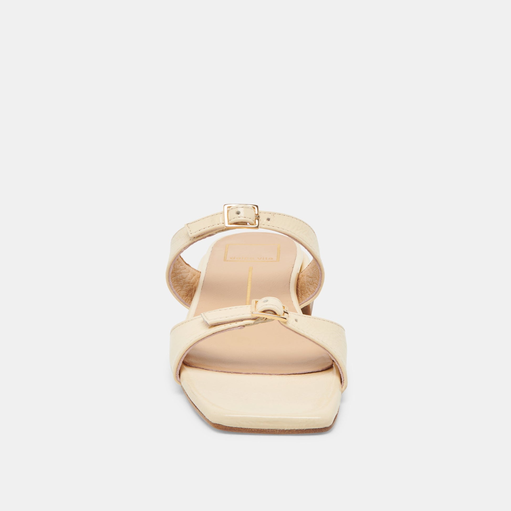 Dolce Vita LAVERN SANDALS LIGHT YELLOW CRINKLE PATENT