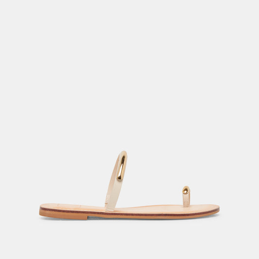 Dolce Vita WINK WIDE SANDALS BONE LEATHER