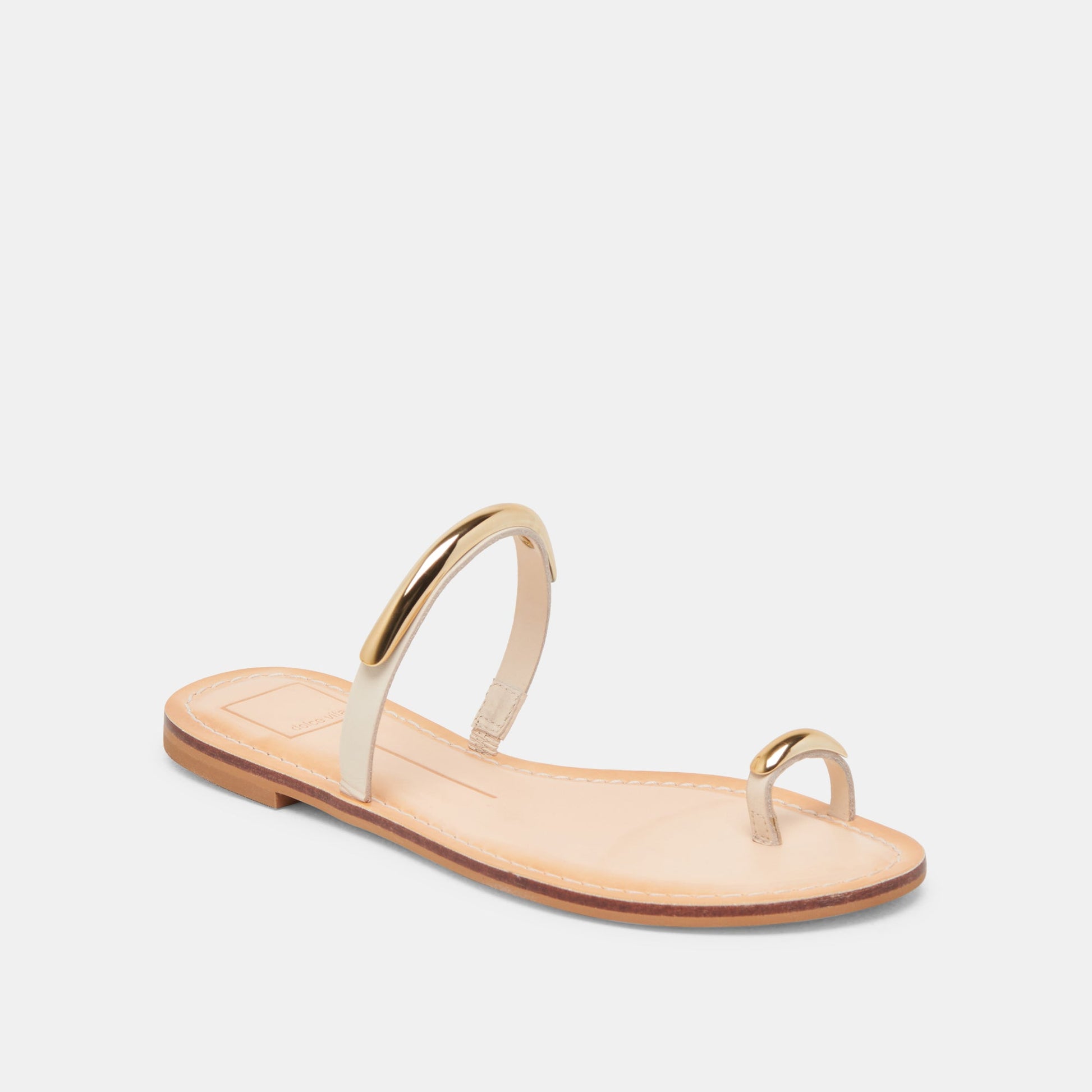 Dolce Vita WINK WIDE SANDALS BONE LEATHER