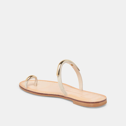 Dolce Vita WINK WIDE SANDALS BONE LEATHER