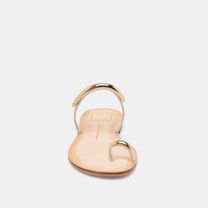 Dolce Vita WINK WIDE SANDALS BONE LEATHER