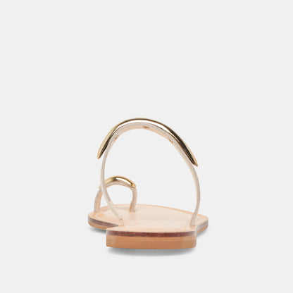 Dolce Vita WINK WIDE SANDALS BONE LEATHER